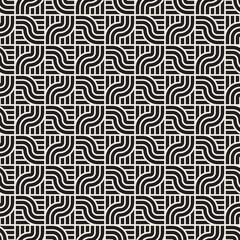 Vector seamless geometric pattern. Stylish abstract background. Repeating interwoven lines design.