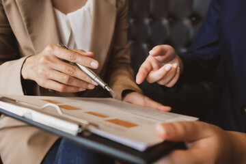 Meeting Ideas Creative Successful team, business people working together. Startup Growth Launch Concept.