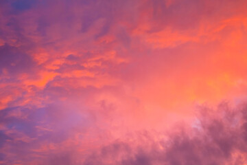 Beautiful colored clouds on the natural background of the sky