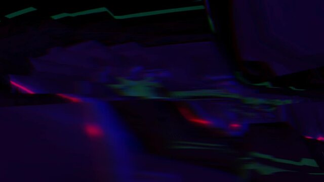 3d glitch tunnel animation psychotic bad trip insanity