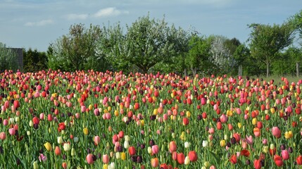 Tulpenfeld im April