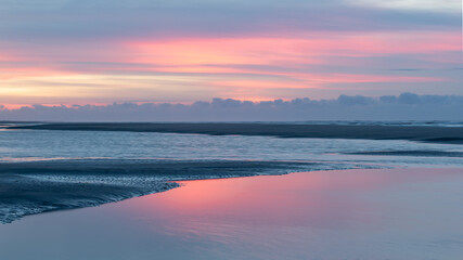 Fototapeta premium Dawn at the north sea on Ameland