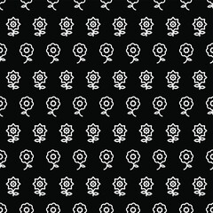 Abstract Seamless Pattern Black Doodle Geometric Figures Background Vector
