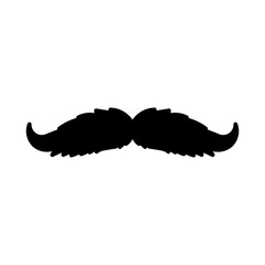 Isolated mustache. Vector cartoon illustrations. Flat design