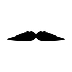 Isolated mustache. Vector cartoon illustrations. Flat design