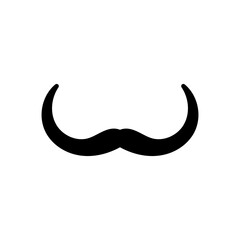 Fototapeta na wymiar Isolated mustache. Vector cartoon illustrations. Flat design