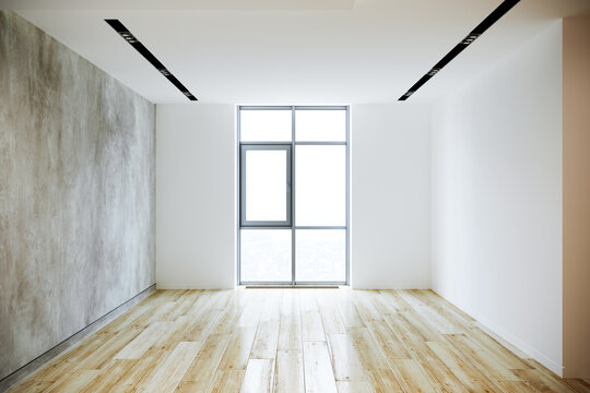 Moving house, apartment interior. 3D rendering imege