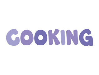 colored cooking lettering