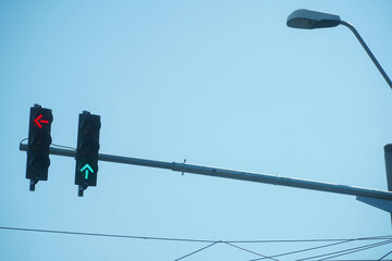 Traffic lights. Traffic lights photographed during the day.