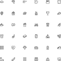 icon vector icon set such as: button, decor, animal, process, sour, celebrate, sliced, panna, arabic, bay, liquor, filled, slice, refreshment, pan, exotic, fastfood, twig, taste, accessory, chinese