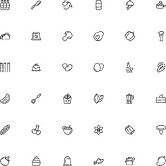 icon vector icon set such as: variety, sodium, swim, fruits, soda, umbrella, candy, glassware, crispy, herbs, kitchenware, mixing, short, anise, carbohydrate, tortilla, recycle, arugula, citrus