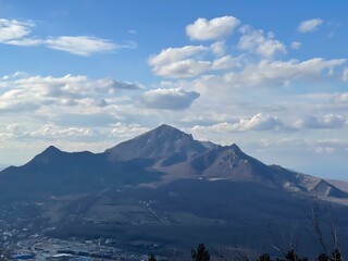 mountains and clouds