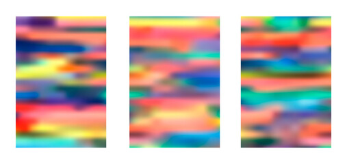 Set of bright colorful gradient stripe backgrounds