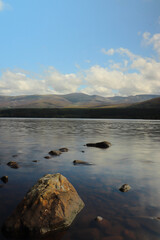 Playing around Loch Morlich in the sun