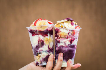Copos de açaí
