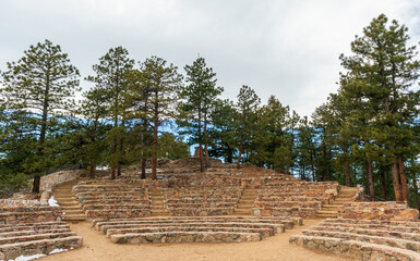 Sunrise Circle Amphitheater on the top of Flagstaff Mountain in Boulder mountain park, Colorado © Faina Gurevich