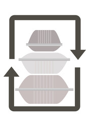 Fototapete イラスト素材 リサイクル エコ バイオマスをわかりやすくイメージしたバイオプラスチックのイラスト コップとフォーク スプーン Yuko Sakuragi