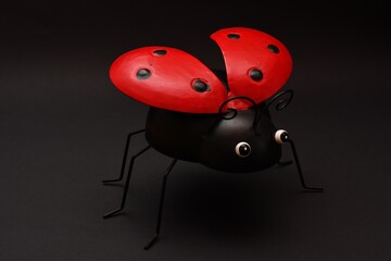 Obraz premium amazing photo of a black and red ladybug