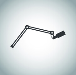 Microphone icon on white background