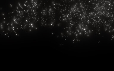 Star universe background. Night shining starry sky background 3d rendering. stars space, cosmos, Milky way galaxy background. glittering star dust trail sparkling particles on Black background
