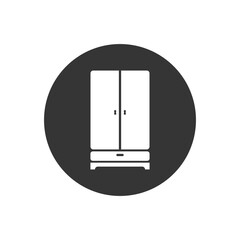 Wardrobe white icon vector design. Vector in flat