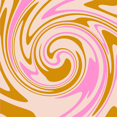 Abstract background Swirl Spiral Pink and Gold Vector Illustration