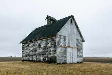 old barn in the field
