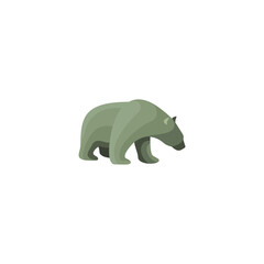 Minimalist design of a bear. simple and unique.