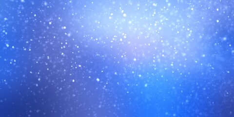 Wonderful winter night sky blur background decorated soft snow pattern. Blue shades.
