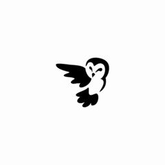 Owl logo vector illustration. Emblem design on white background