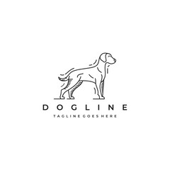 American Bulldog / Pitbull Logo Design Vector Illustration