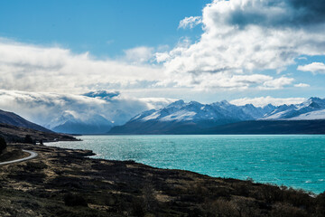 lake and mountains