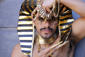 Gorgeous Egyptian man in traditional costume