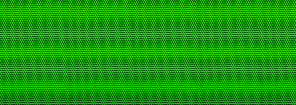 horizontal green abstract trellised or cellular background