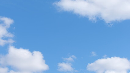 White clouds in blue sky
