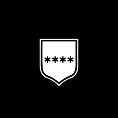 Security icon isolated on dark background 
