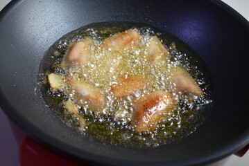 Thai food, fried chicken wings, fish sauce