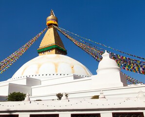 Boudha bodhnath Boudhanath stupa prayer flags Kathmandu