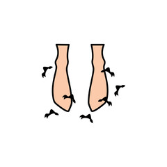 feet couple in spa outline icon. Signs and symbols can be used for web, logo, mobile app, UI, UX