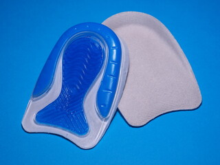 Gel insoles. Foot and joint health. Gel insert, insole under the heel in shoes for comfortable walking © Gunars
