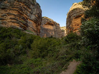 environment of the road towards the gorges of san julian in the municipal term of nueno in the province of huesca