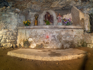 interior of the hermitage of san julian located in the environment of nueno in the province of...