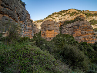 environment of the road towards the gorges of san julian in the municipal term of nueno in the province of huesca