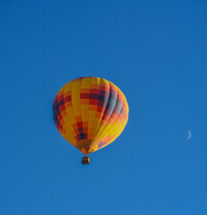 Peaceful flight over sunny Arizona in a brightly colored Hot Air Balloon. Maricopa County, Arizona
