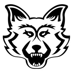 
Download this premium glyph icon of wolf face 


