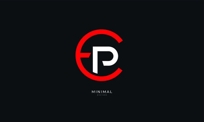 Alphabet letter icon logo EP