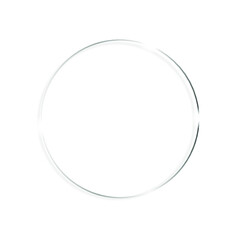 Glass circle button isolated on a white background
