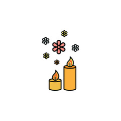scented candle outline icon. Signs and symbols can be used for web, logo, mobile app, UI, UX