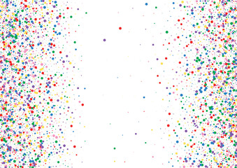 Yellow Round Bold Texture. Circle Decoration Illustration. Blue Circular Dot. Orange Summer Confetti Background.