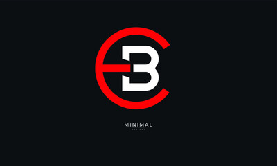 Alphabet letter icon logo EB or BE